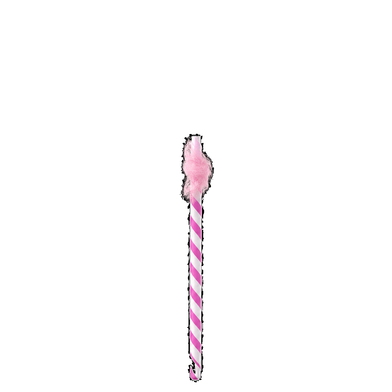 Cotton candy growing around a stick, representing Candy House growing since 2006