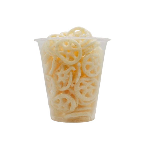 Pre-packaged potato wheel crackers
