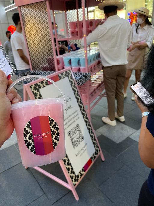 Custom Candy House tubs and cart for a branding event